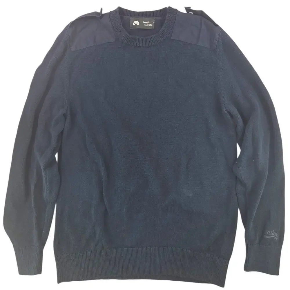 Nike SB | Navy Blue XLM Rose Embroidered Sweater | Size Large